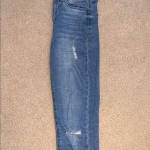 medium wash high waisted jeggings